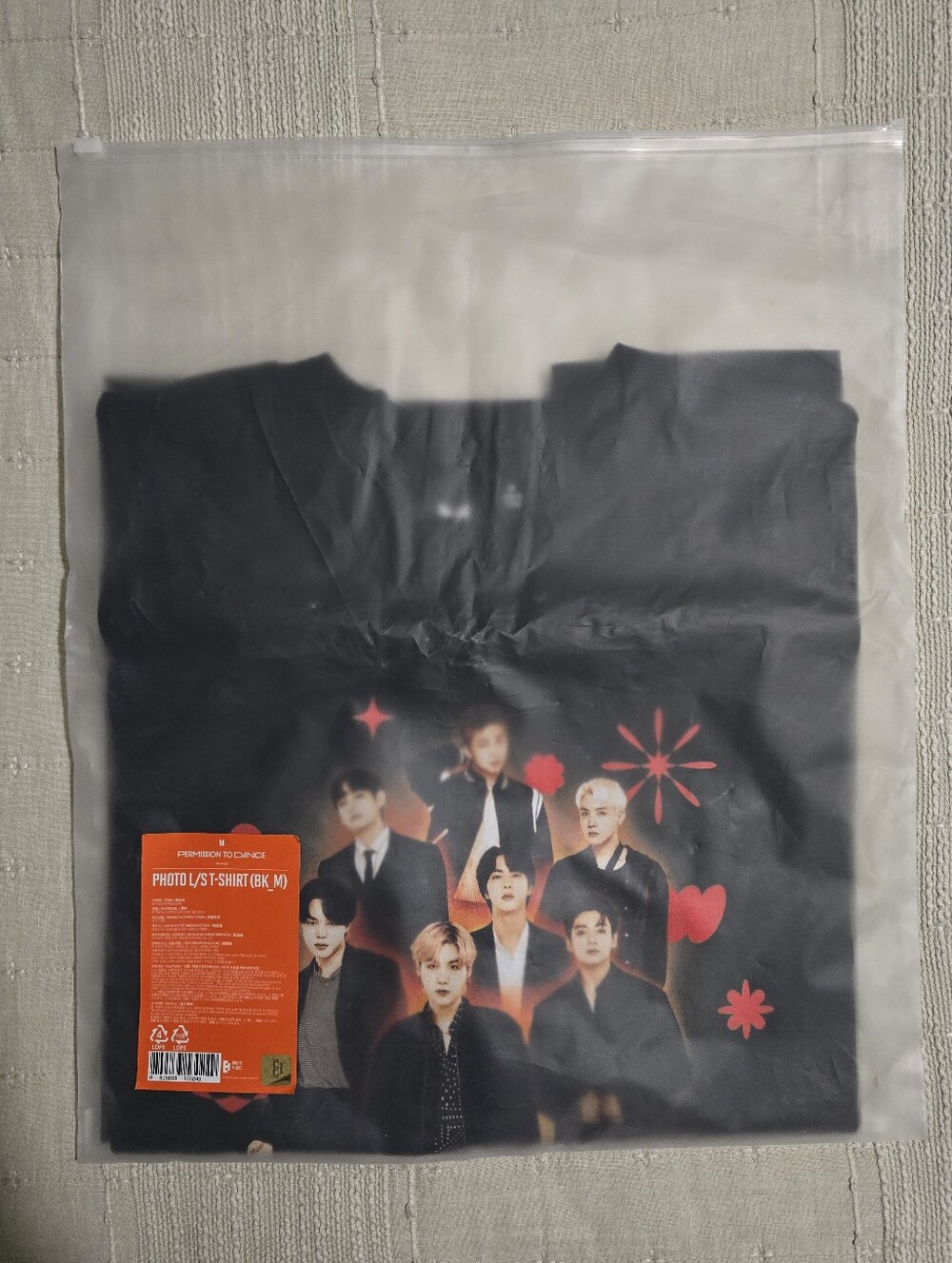 BTS Permission to Dance Photo Long Sleeve T-Shirt BK M